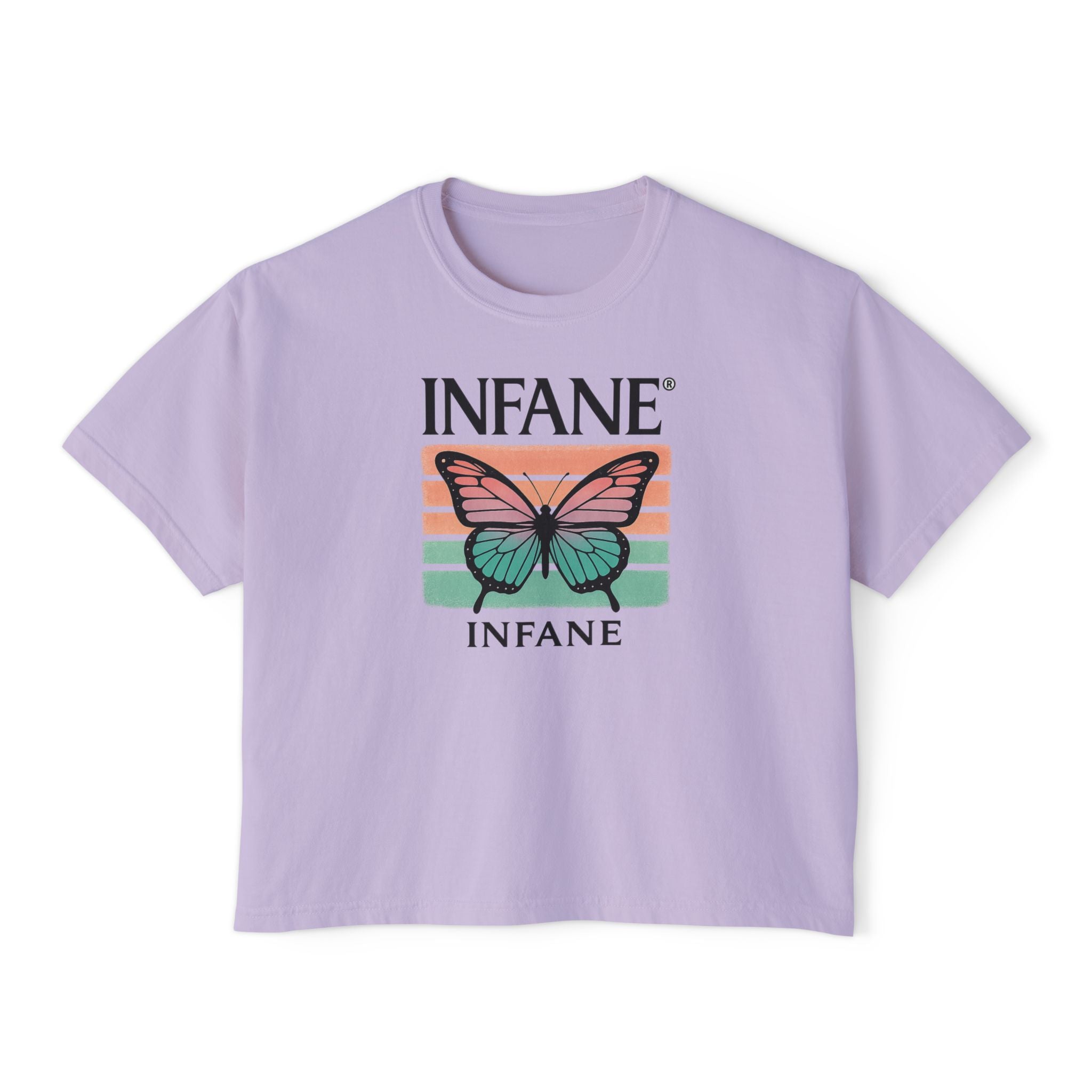 Infane Women's Boxy Tshirt - Butterfly