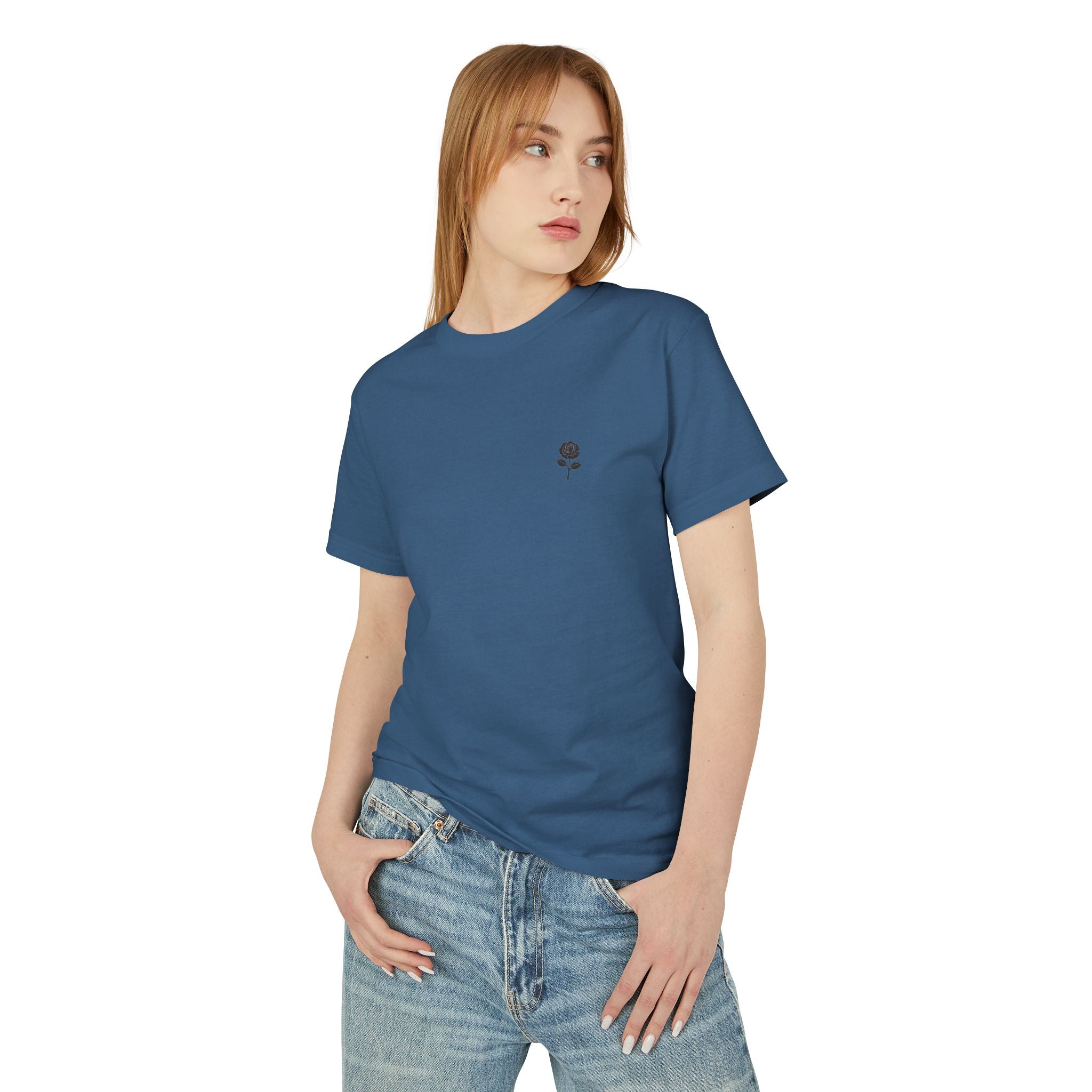 Unisex Heavyweight Cotton Rose T-shirt | Tshirt Infane
