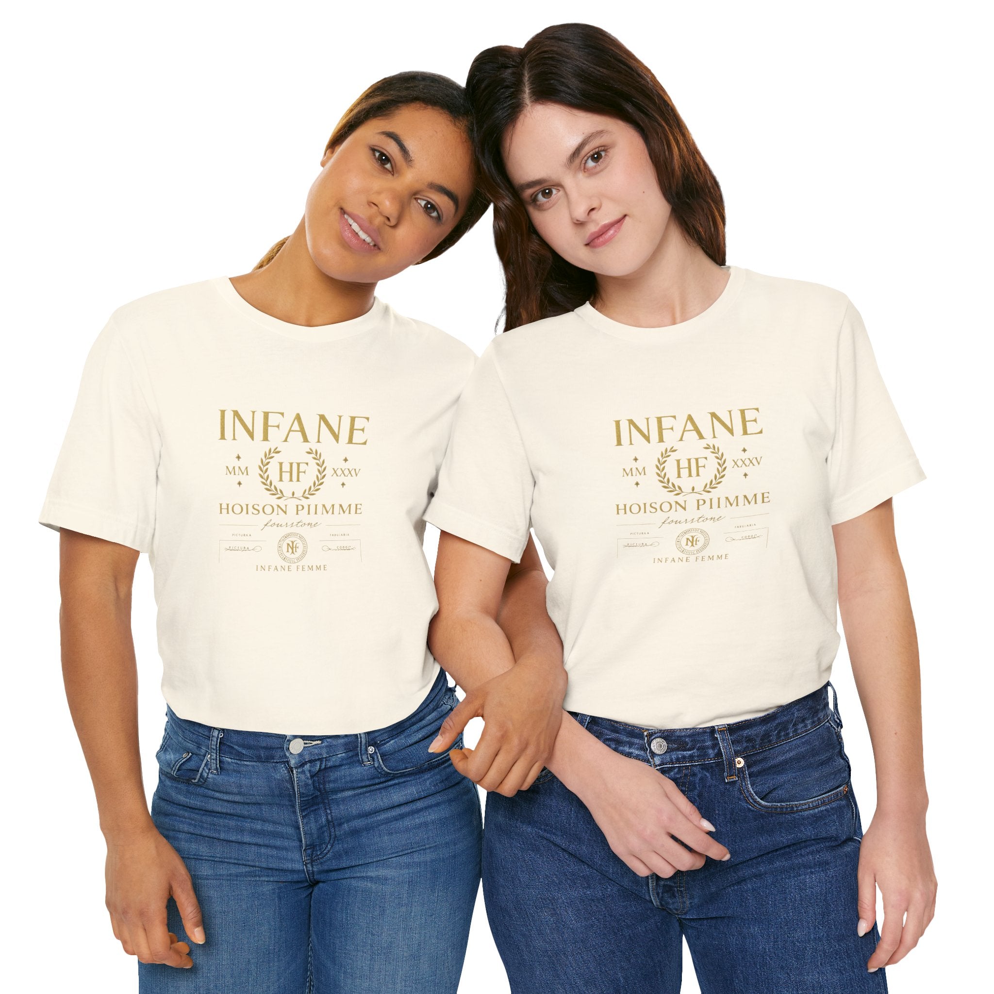 Gold Hoison Fourstone Iconic T-Shirt | Infane Femme x EU