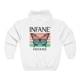 Butterfly Design Unisex Zip-Up Hoodie - Eu