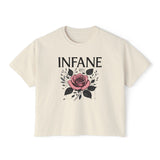 Boxy T w Floral Rosey