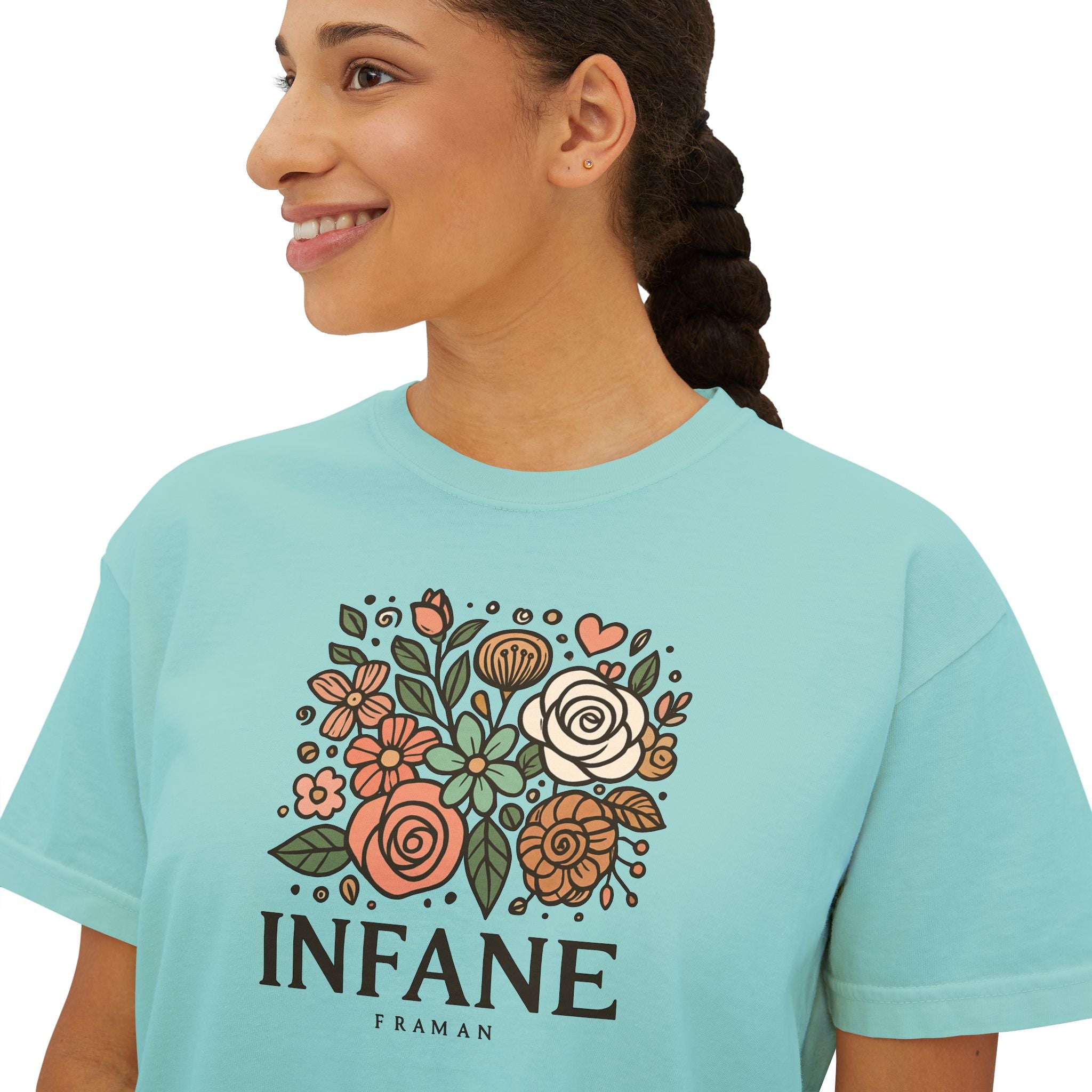 Floral Women's Boxy Tshirt