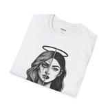 Unisex Softstyle T-Shirt - Angel/Demon Split Infane EU
