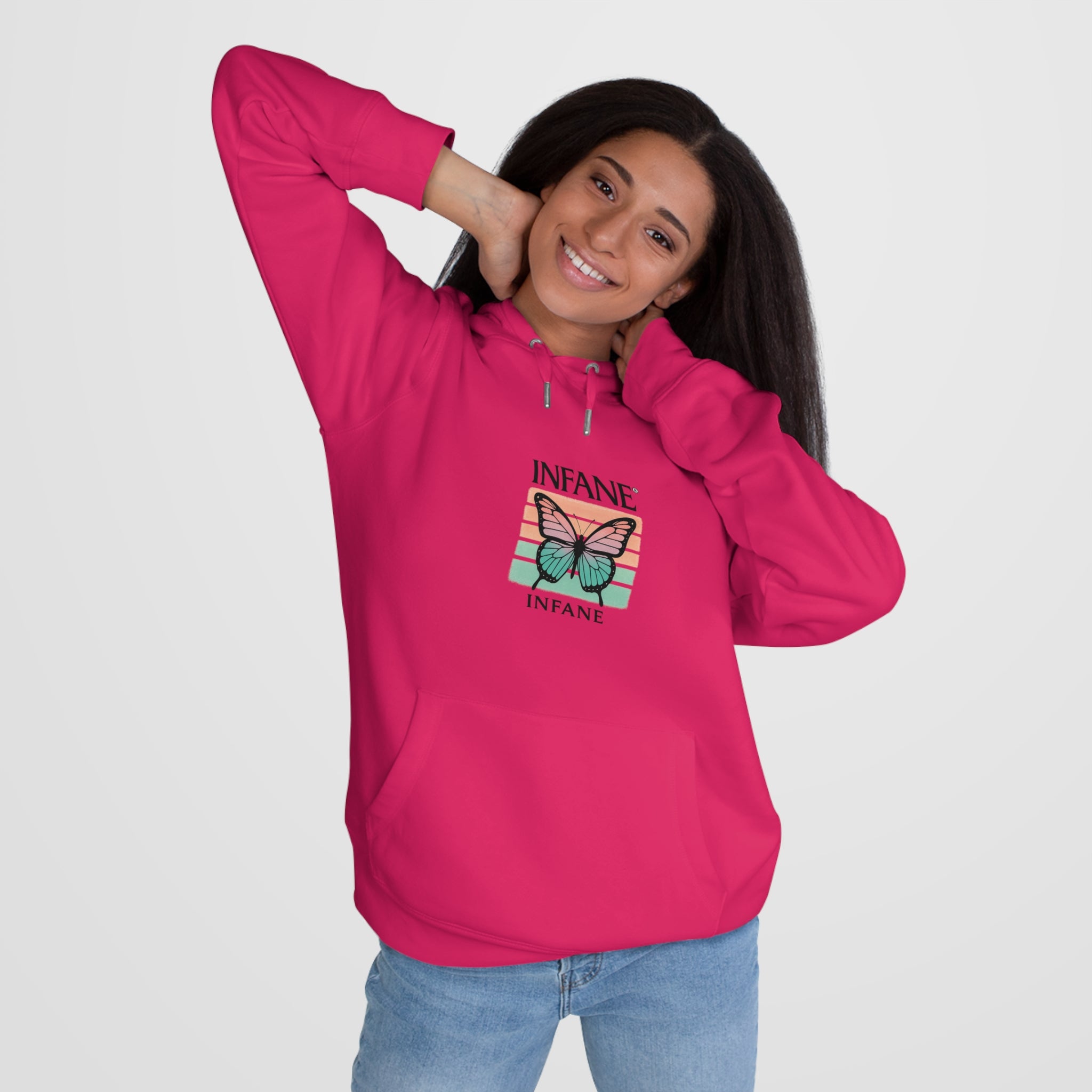 King Butterfly Hooded Sweatshirt - Unisex Hoodie EU