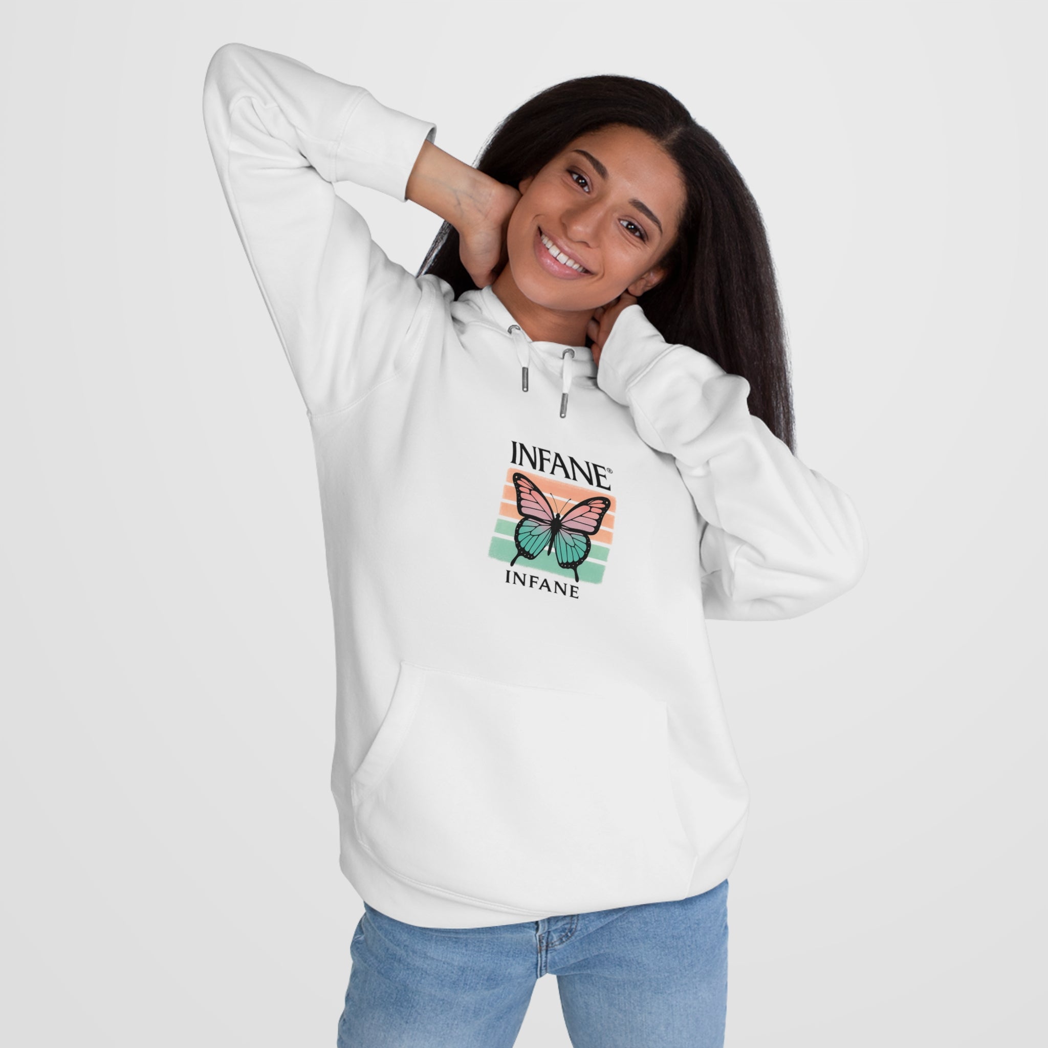King Butterfly Hooded Sweatshirt - Unisex Hoodie EU