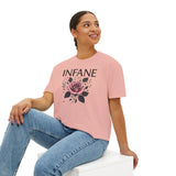 Boxy T w Floral Rosey
