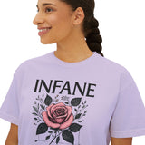 Boxy T w Floral Rosey