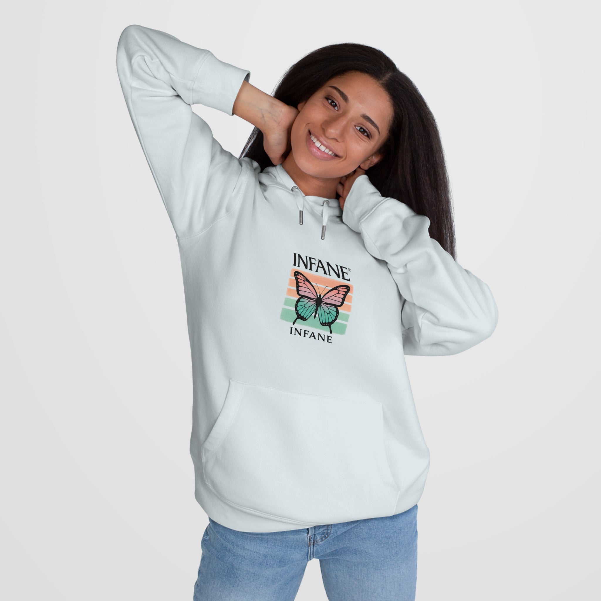 King Butterfly Hooded Sweatshirt - Unisex Hoodie EU