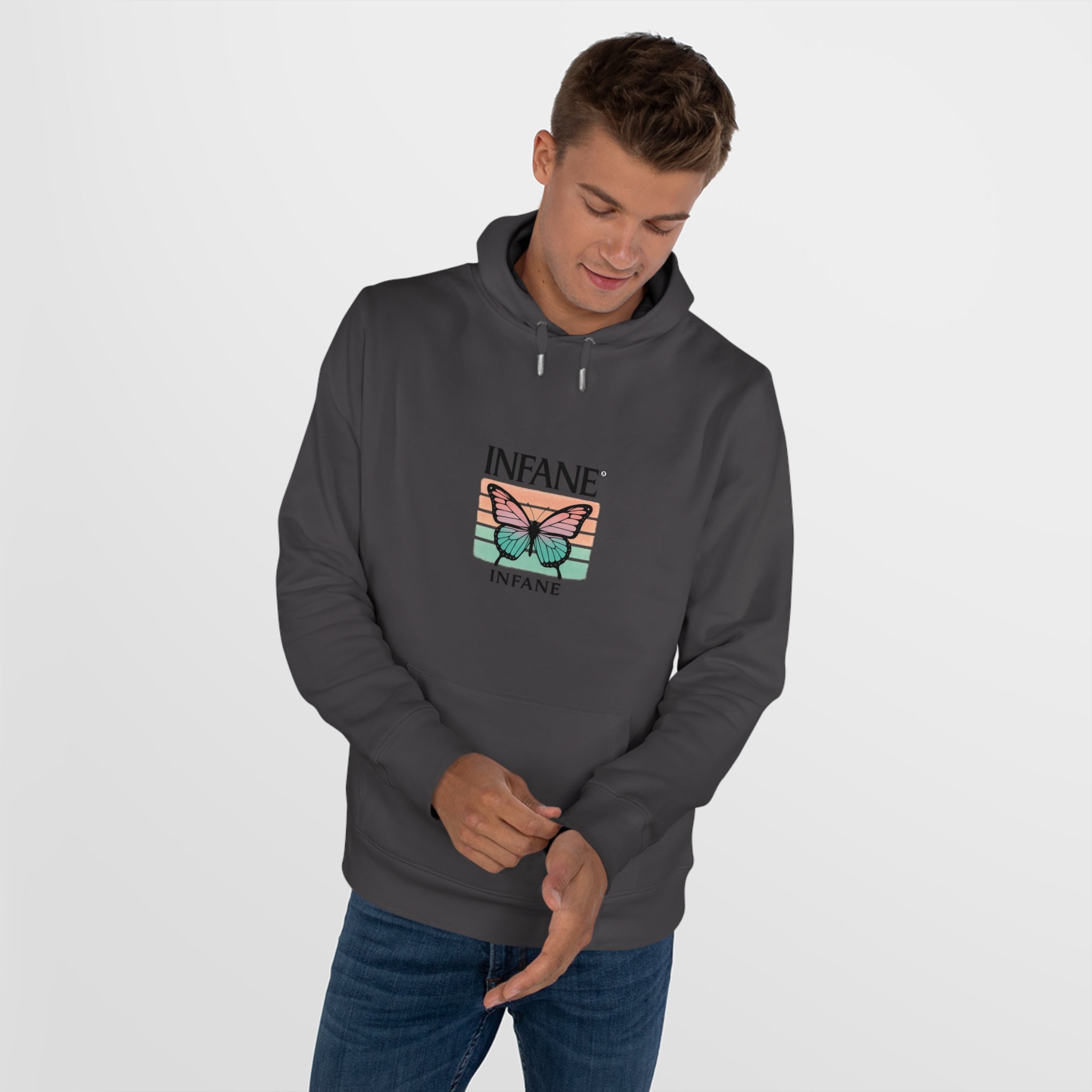 King Butterfly Hooded Sweatshirt - Unisex Hoodie EU