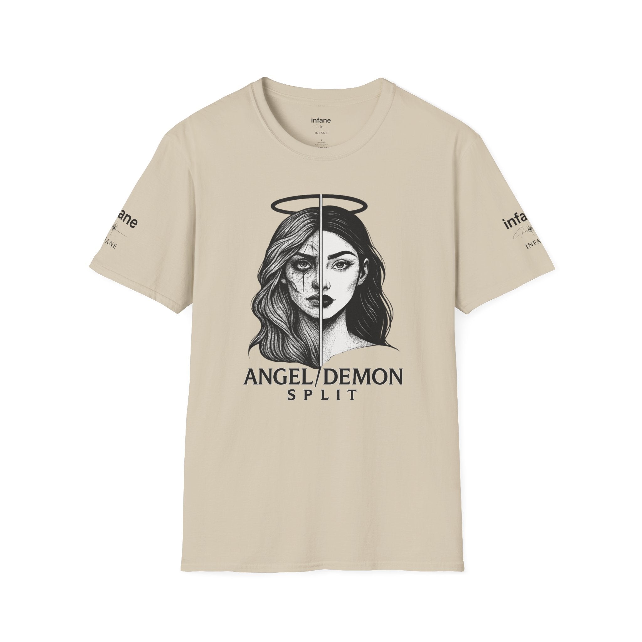 Unisex Softstyle T-Shirt - Angel/Demon Split Infane EU