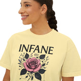 Boxy T w Floral Rosey