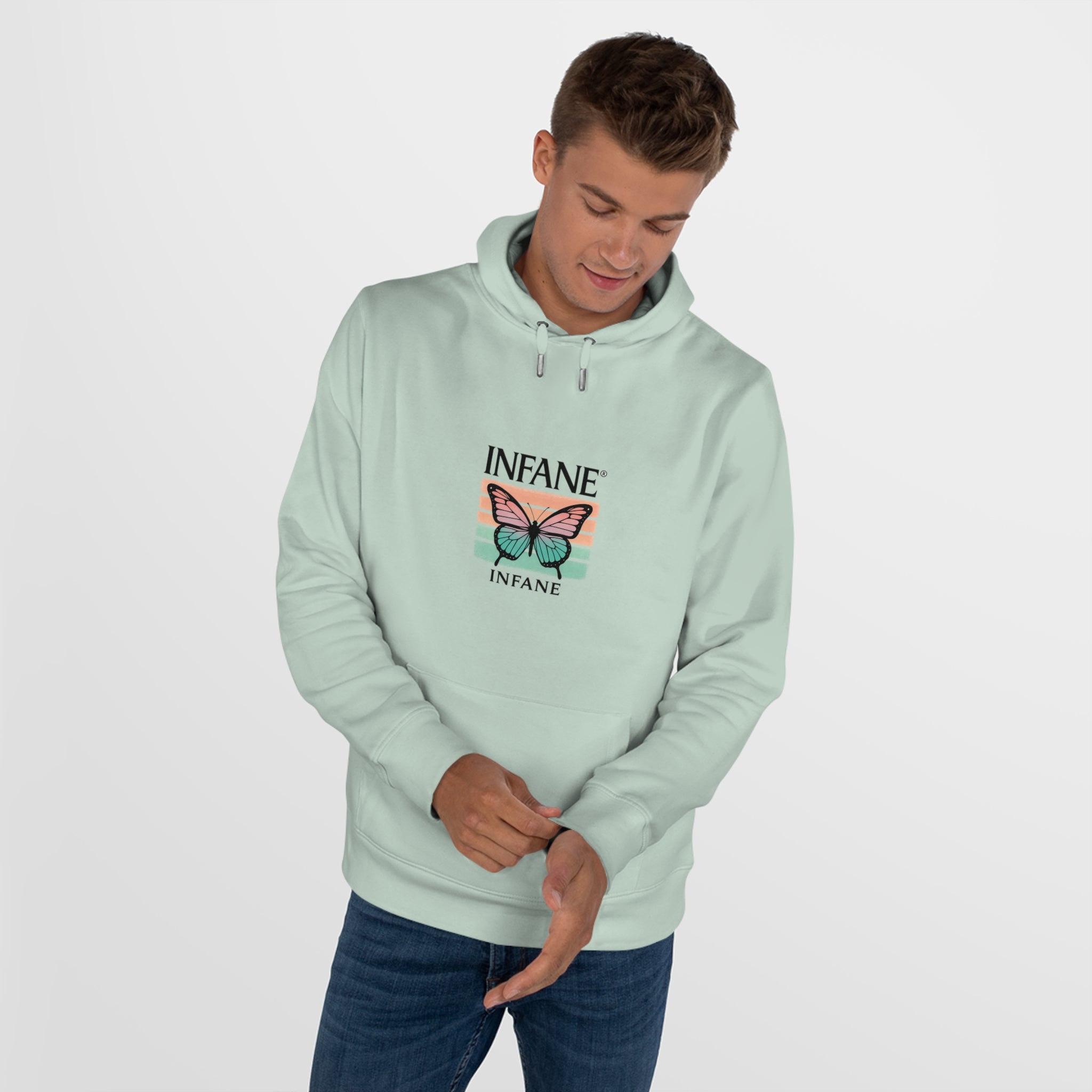 King Butterfly Hooded Sweatshirt - Unisex Hoodie EU