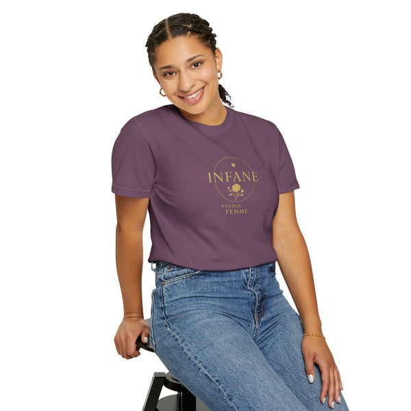 Infane Circle Rose Unisex Garment-Dyed T-shirt
