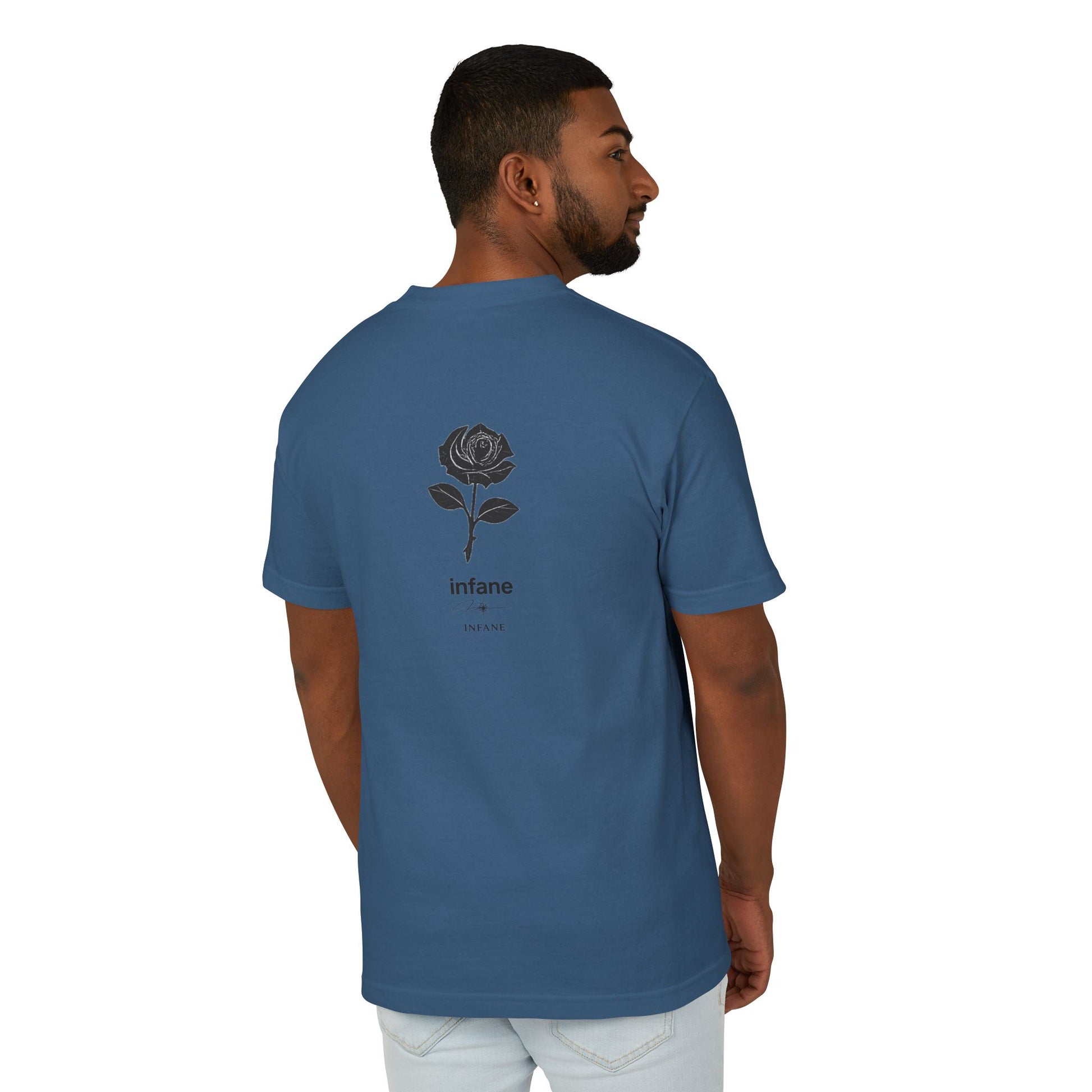 Unisex Heavyweight Cotton Rose T-shirt | Tshirt Infane
