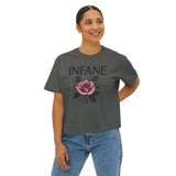 Boxy T w Floral Rosey