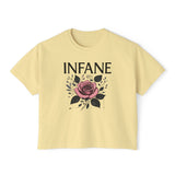 Boxy T w Floral Rosey