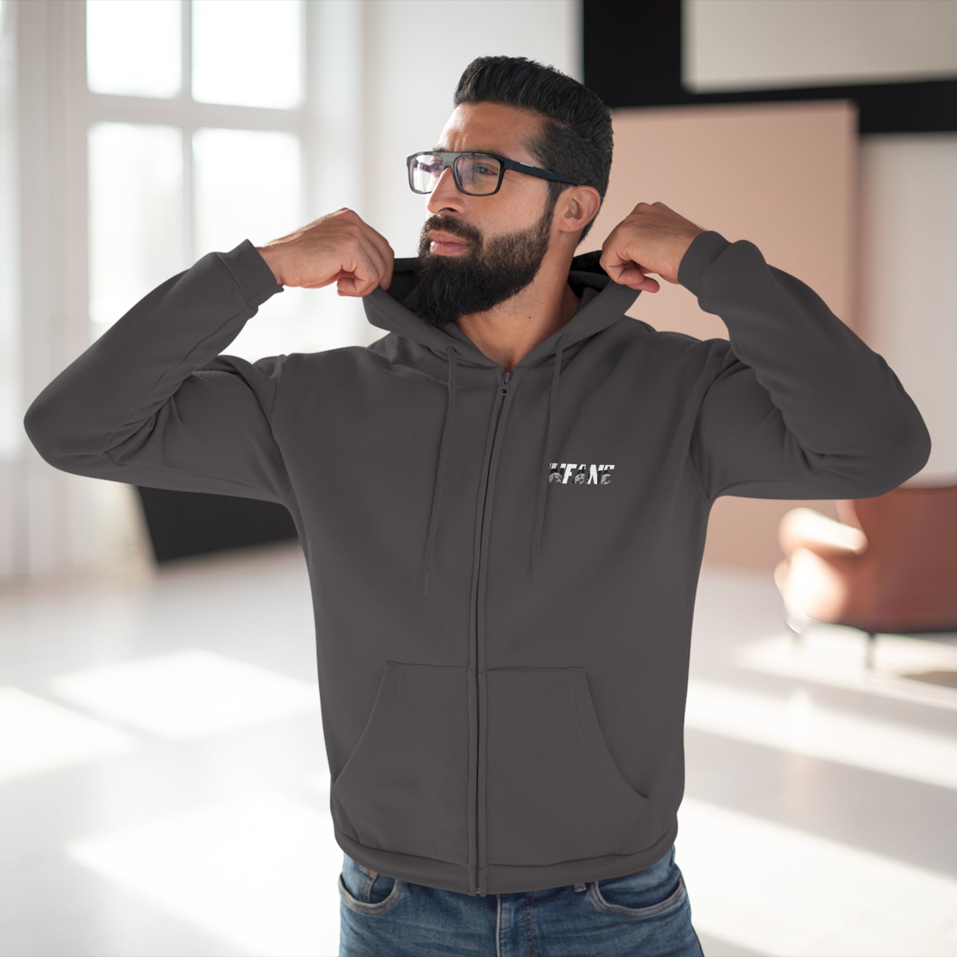 Unisex Hooded Zip Sweatshirt - Comfort Plus EU