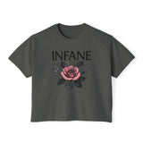 Boxy T w Floral Rosey
