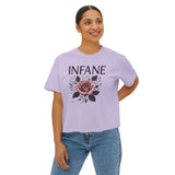 Boxy T w Floral Rosey