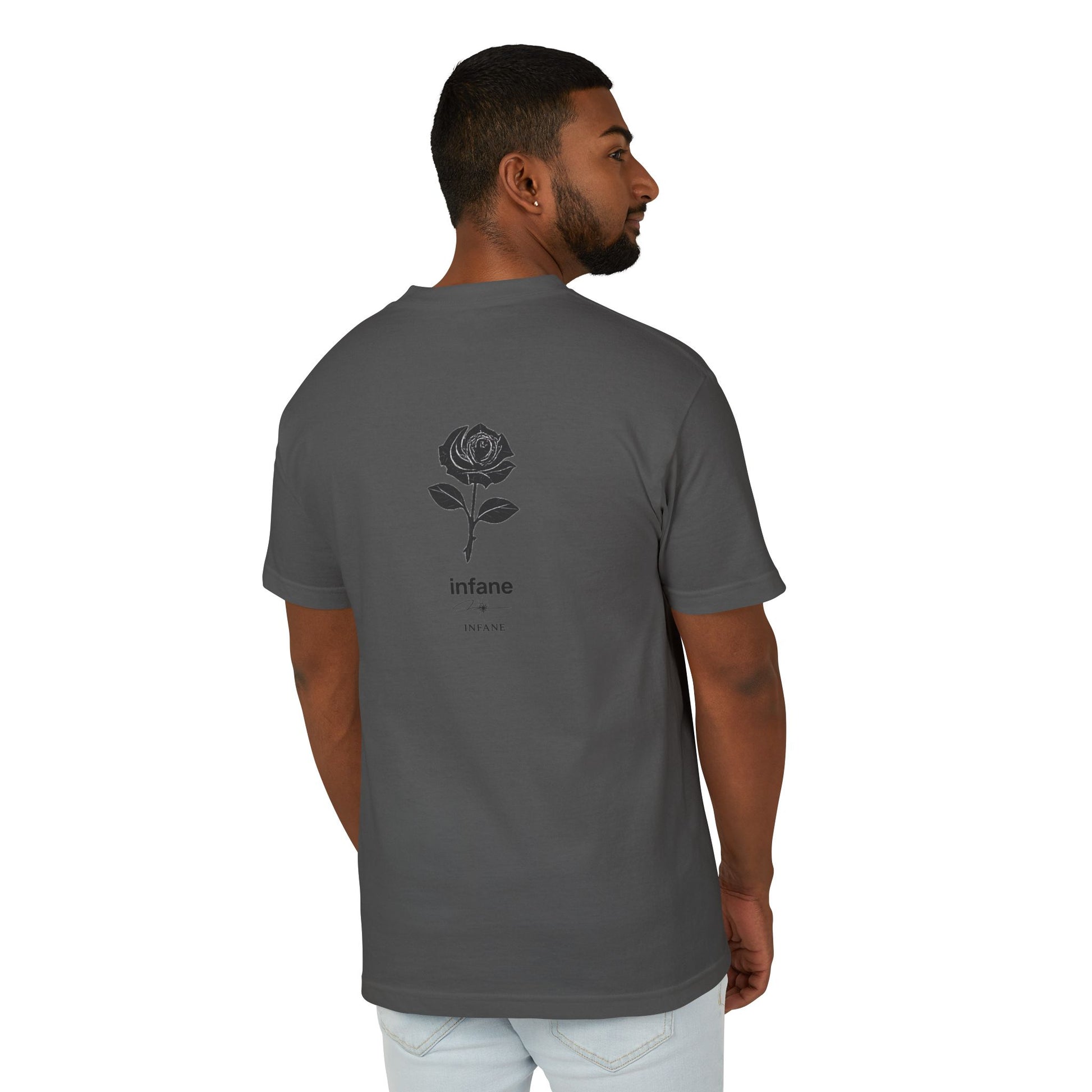 Unisex Heavyweight Cotton Rose T-shirt | Tshirt Infane