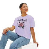 Boxy T w Floral Rosey