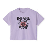 Boxy T w Floral Rosey