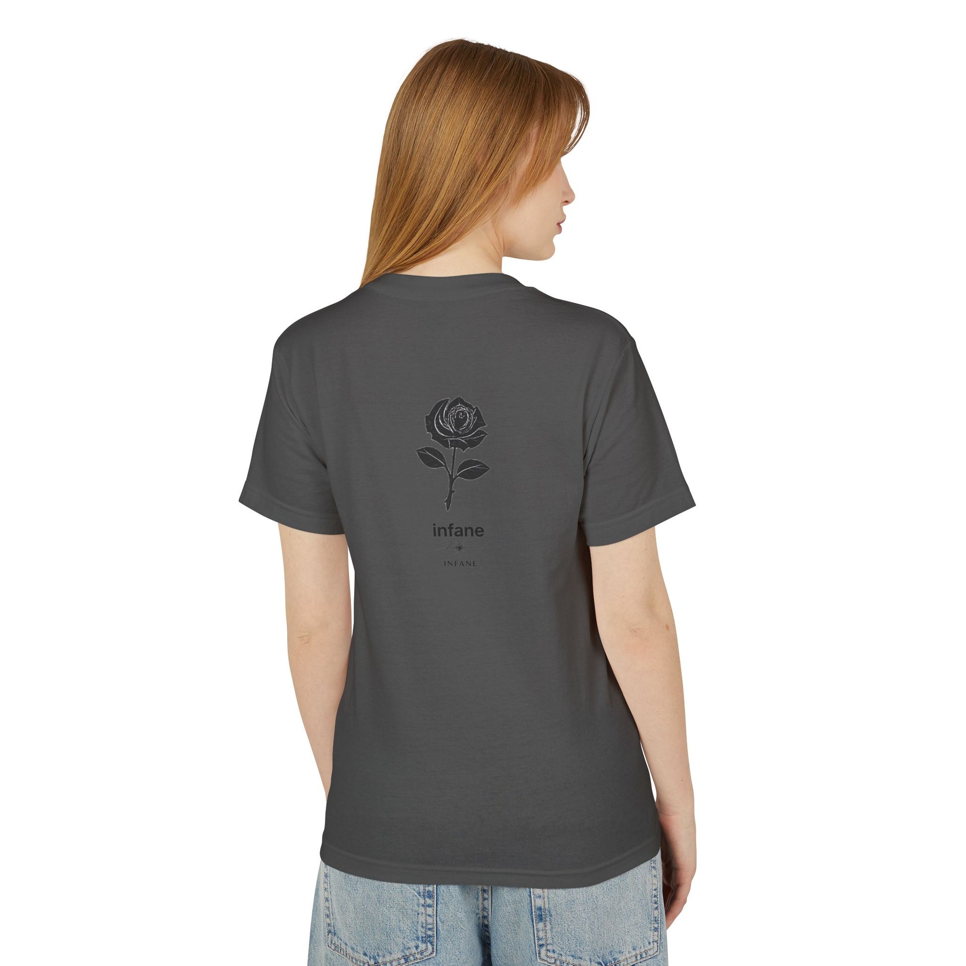Unisex Heavyweight Cotton Rose T-shirt | Tshirt Infane