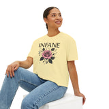 Boxy T w Floral Rosey