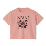 Boxy T w Floral Rosey